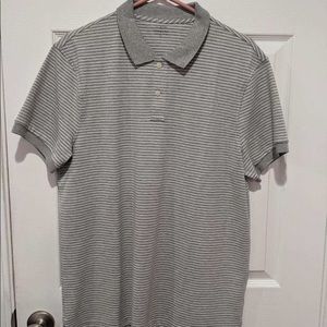 J. Crew Striped Pique Polo